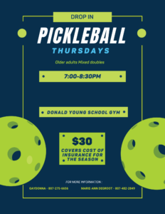 2025-26 Pickle Ball Poster
